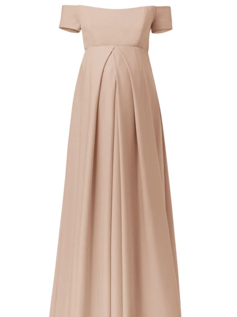Amsale Autumn Maternity Dress (Crepe/Fawn) Size 12